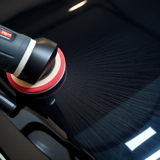 Machine polishing during paint correction